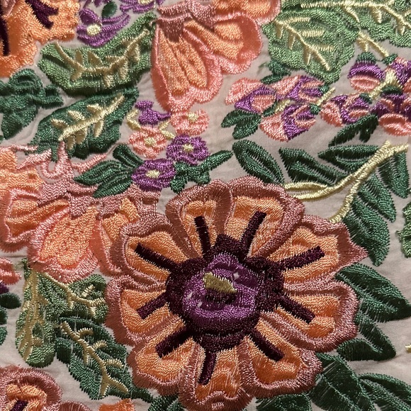 Anthropologie Tiny Marin Floral Ruffle Strap Blouse - Cream and Multicolor - Picture 7 of 11